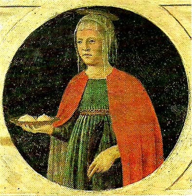 st agatha from the predella of the st anthony polyptych
